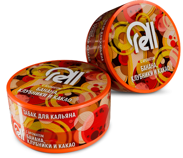 Табак для кальяна RELL Банан, клубника и какао, 25 гр. BHTTR5lmglPv56voFArdw3