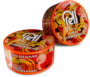 Табак для кальяна RELL Банан, клубника и какао, 25 гр. BHTTR5lmglPv56voFArdw3